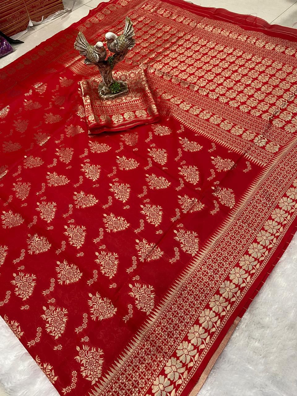 Elegant Breathable Organic Banarasi Saree