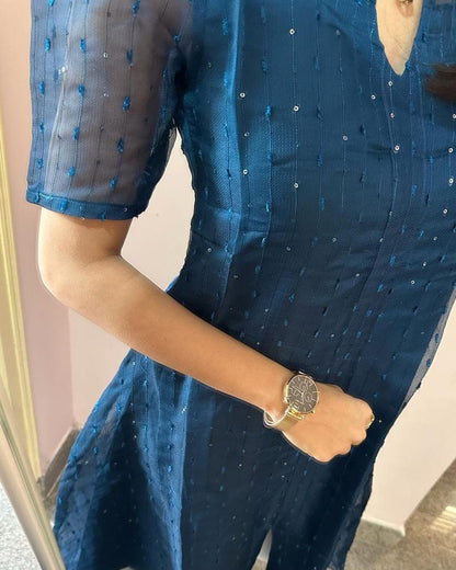 BLUE SEQUENCE KURTI