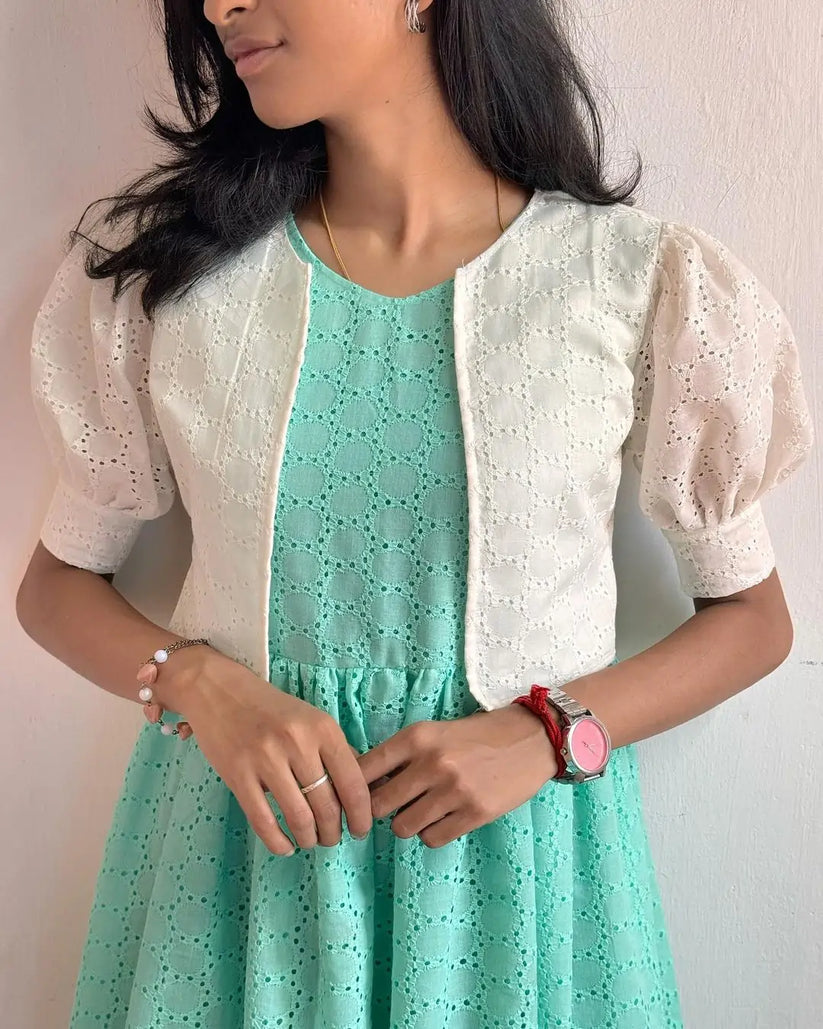 Hakoba Top with Jacket - Effortless Style and Comfort* JACKET WITH FROCK