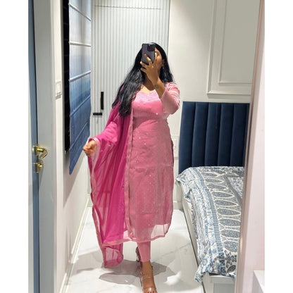 Premium Jimmy Choo Tissue Kurti Set