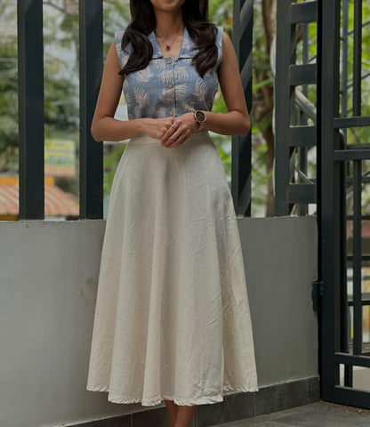 Premium Slub Cottan Top & Skirt