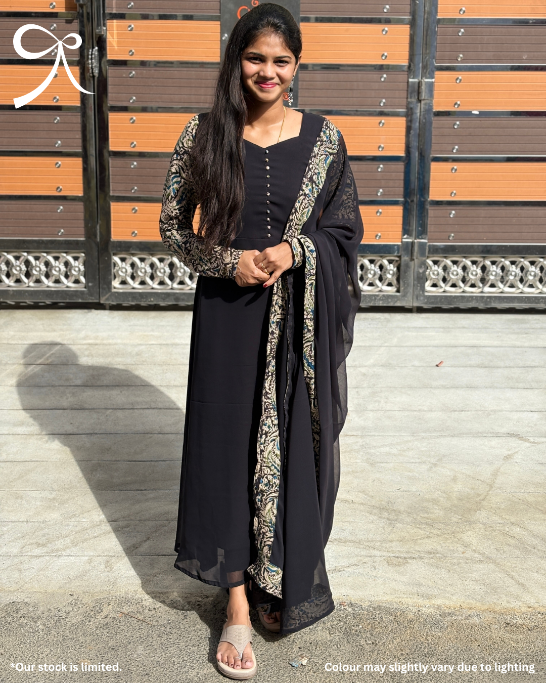 Premium Georgette Kalamkari A-line Set