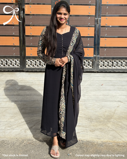 Premium Georgette Kalamkari A-line Set