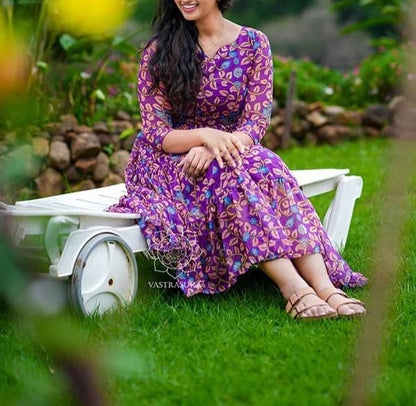 1318 PURPLE KALAMKARI 💜