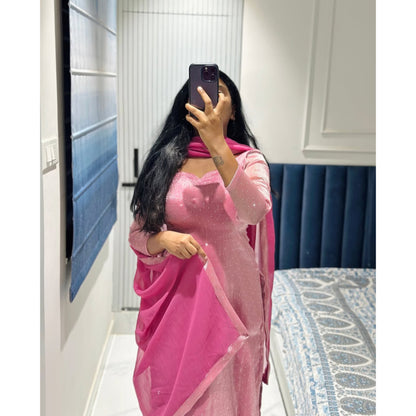 Premium Jimmy Choo Tissue Kurti Set