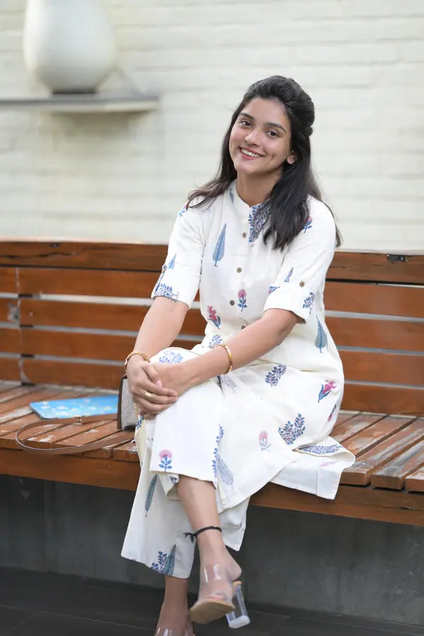 Royal Bloom Cotton Co-ord Set