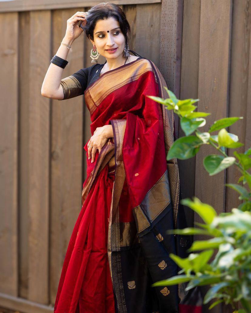 Elegant Soft Cotton  Linen Weaving Saree