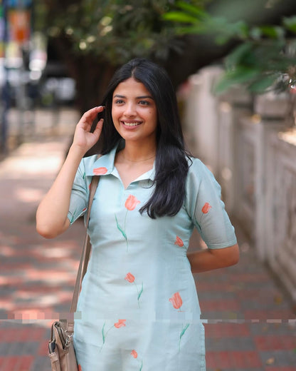 Tulip Floral Printed Kurti