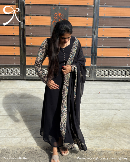 Premium Georgette Kalamkari A-line Set