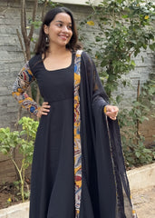 Premium Georgette Kalamkari Anarkali Set